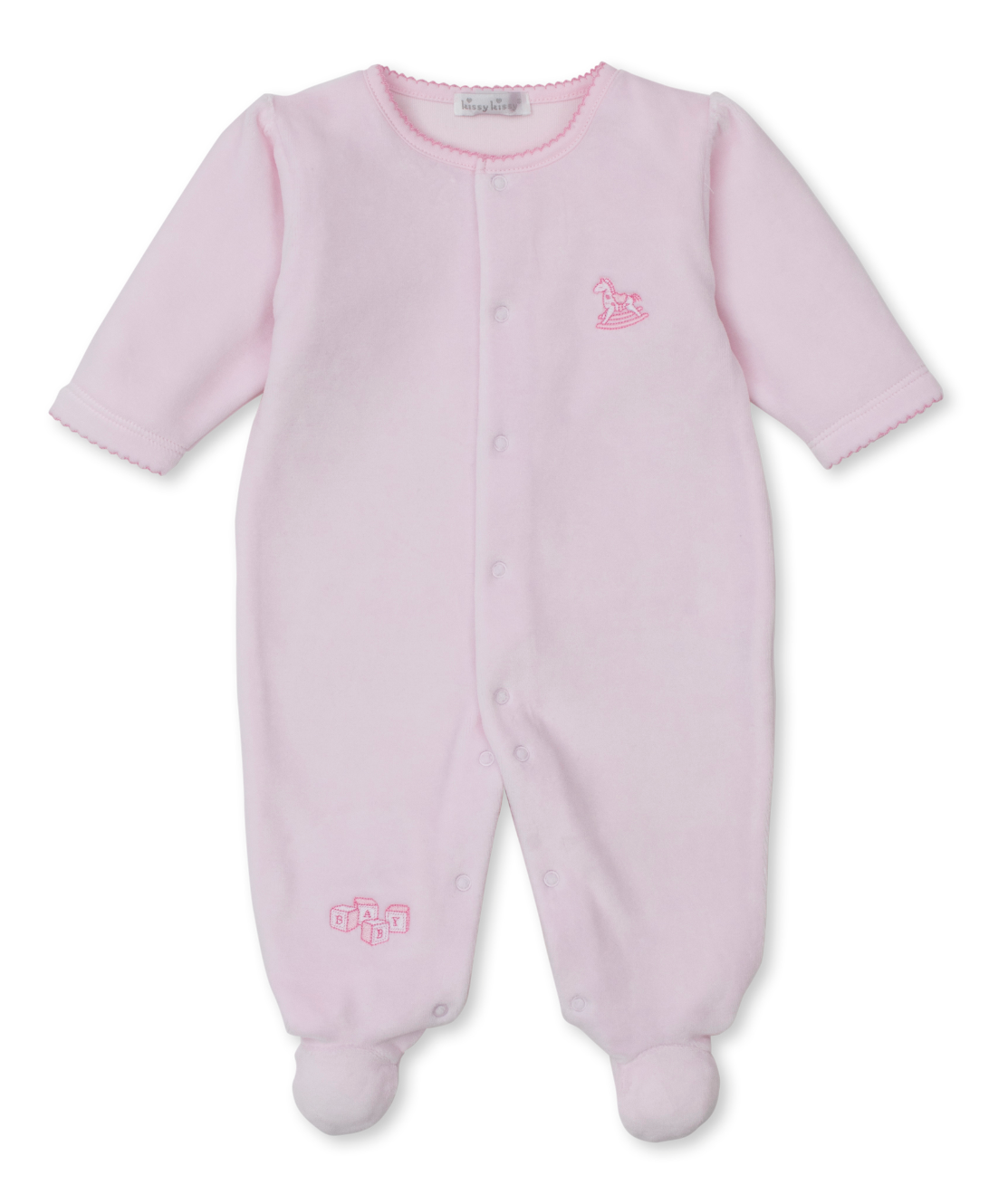Kissy Kissy KGQ12774N Vintage Toy Tre-Velour Footie - Pink