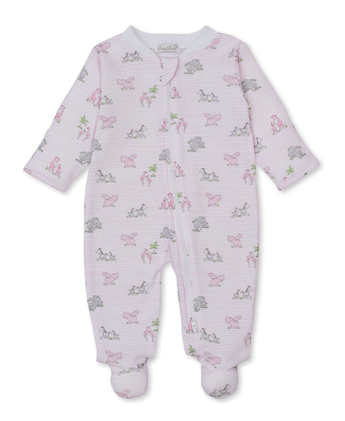 Kissy Kissy KGQ14065N Safari Party Zippered Footie - Pink
