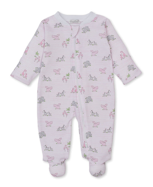 Kissy Kissy KGQ14065N Safari Party Zippered Footie - Pink
