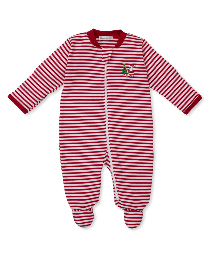 Kissy Kissy KNQ12396N Christmas Caper Footie with Zip stripe