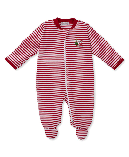 Kissy Kissy KNQ12396N Christmas Caper Footie with Zip stripe