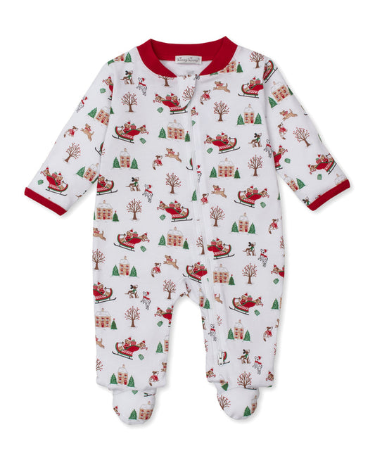Kissy Kissy KNQ12551N Up Up & Away Santa Pups Zip Footie