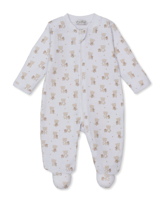 Kissy Kissy KNQ13602N Teddy Bear Love Zippered Footie - Tan