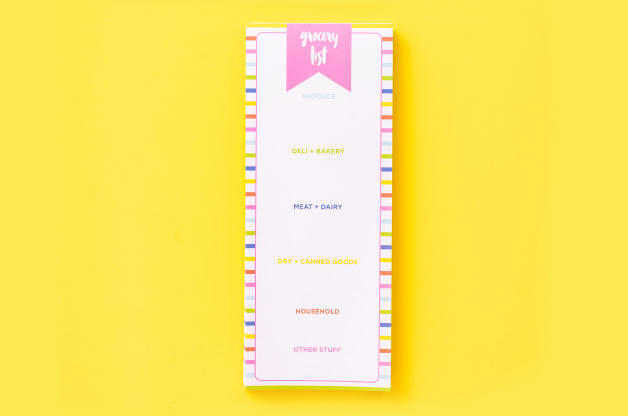 Taylor Elliott Designs LP-03 Striped Grocery List Notepad
