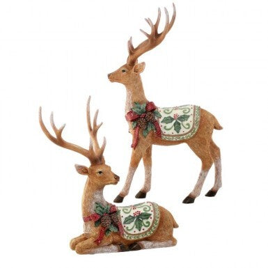 Regency International MTX72990 Resin Deer W/Holly Saddle