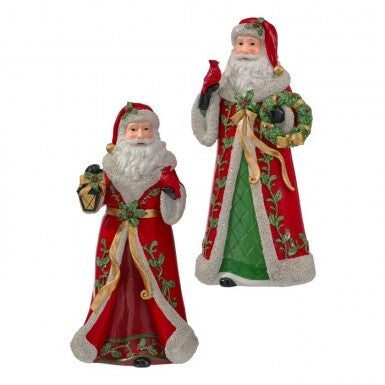 Regency International MTX77626 Resin Santa w/Cardinal - 12.5"