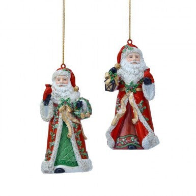 Regency International MTX77628 Resin Santa W/Cardinal Ornament