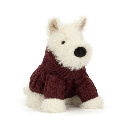 Jellycat MUN2JUM Munro Scottie Dog Winter Jumper Outfit
