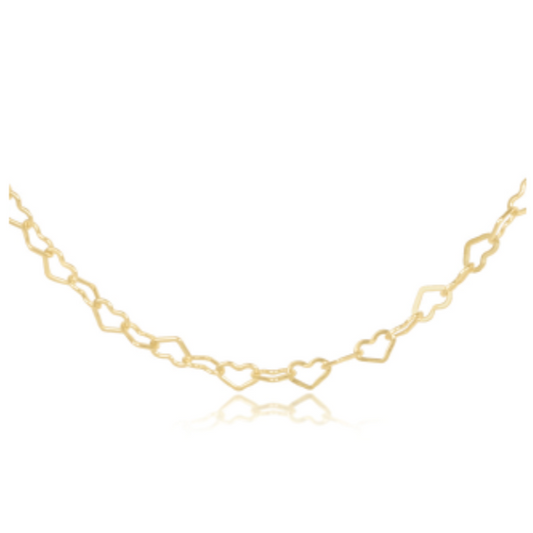 enewton N15LOVG 15" Choker Love Chain - Gold