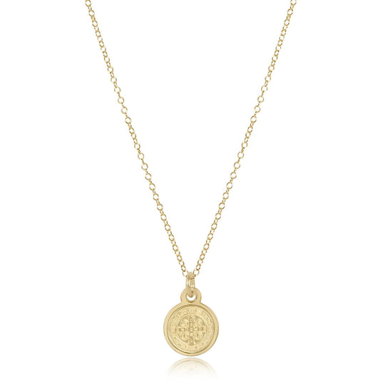 enewton N16GBLESMGD 16" Necklace Gold - Blessed Small Gold Disc
