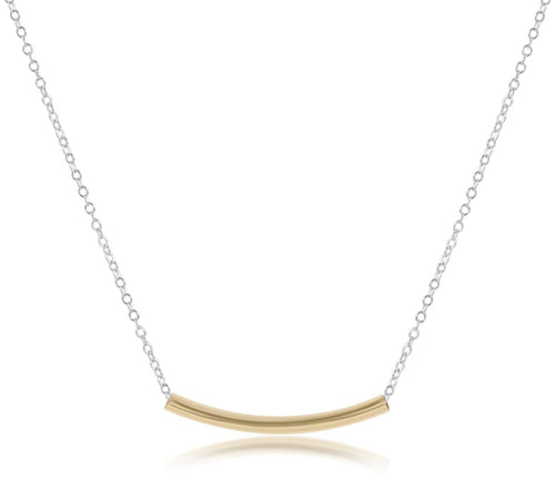 enewton N16SSBBSMG 16" Sterling Mixed Metal Necklace - Bliss Bar Small Gold