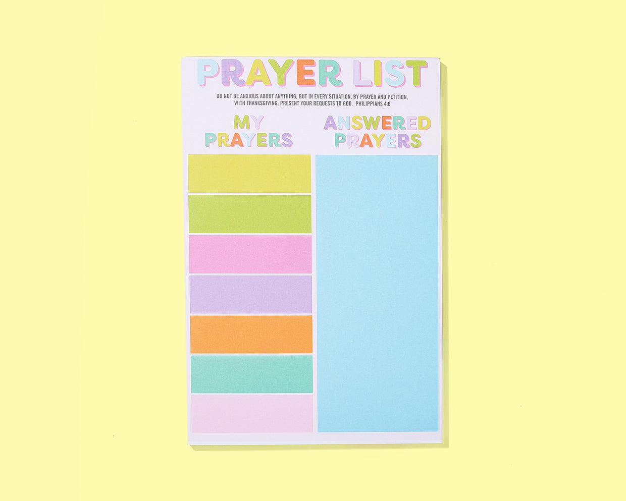 Taylor Elliott NP-19 Colorful Prayer List Notepad