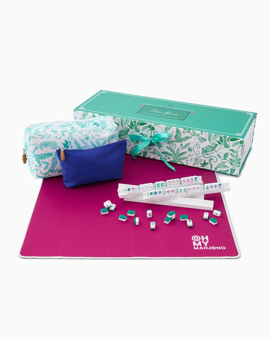 Oh My Mahjong OMM93 Palm Beach Green Mahjong Travel Set