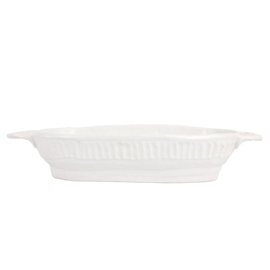 Vietri PIE-2633 Pietra Serena Handled Oval Bowl