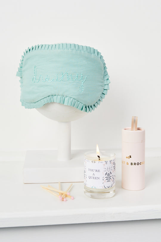 Violet & Brooks Abby Ruffle Eye Mask & Candle Set