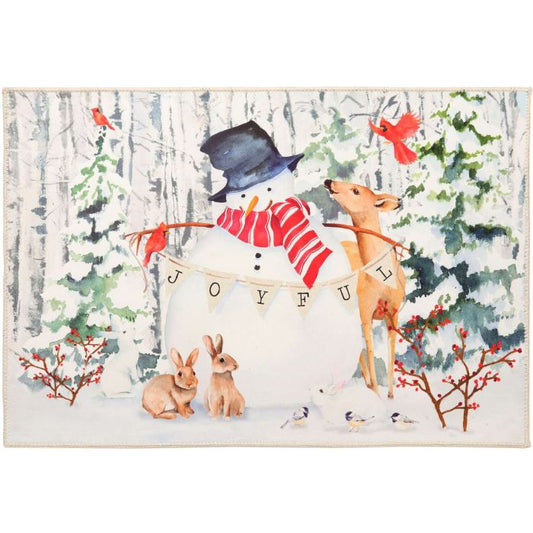 Jellybean  PR2L-BT5000 Joyful Banner Snowman Rug