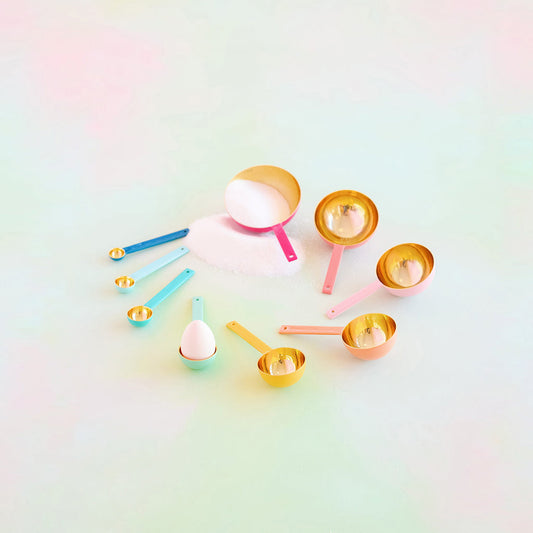 One Hundred 80 Degrees SI1112 Rainbow Measuring Spoons, Set of 9