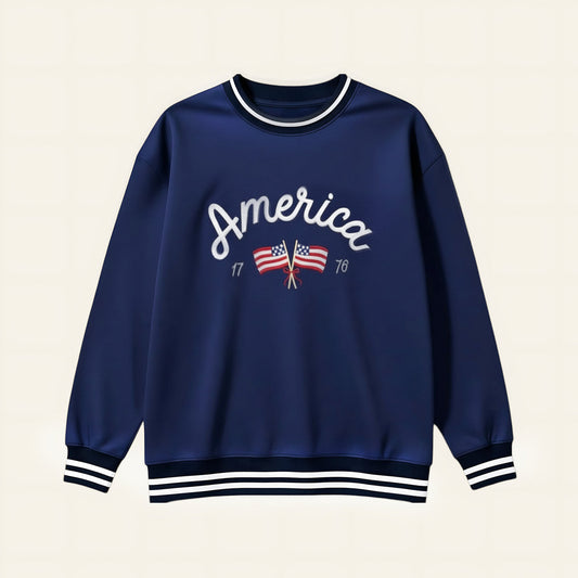 The Darling Effect SS-OVRCRW-AMR Oversized Crew - America