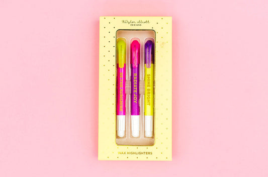 Taylor Elliott Designs H-01 Motivational Wax Highlighter Set - Assorted Colors