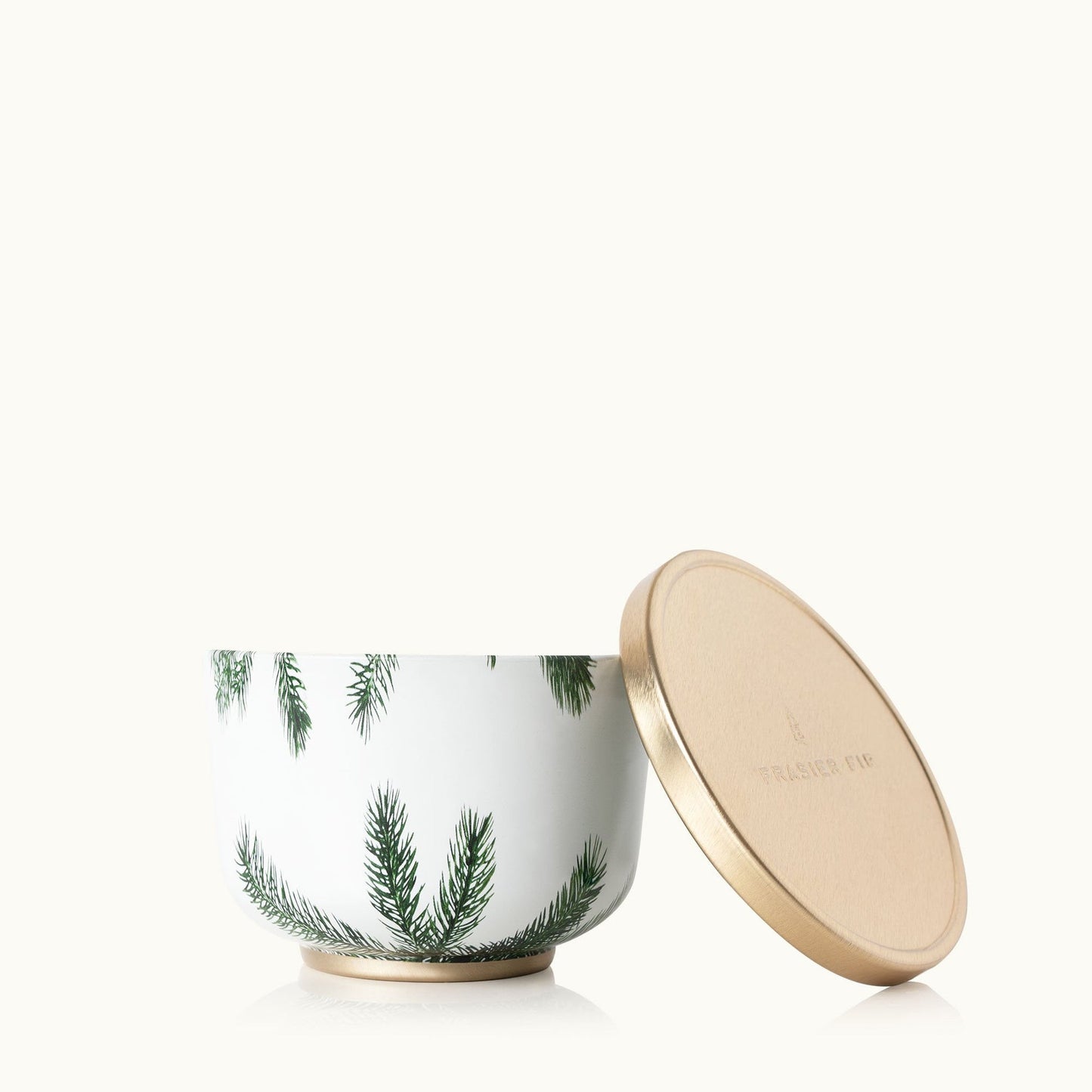 Thymes TH03505241900 Fraiser Fir Poured Candle Tin - Gold Lid
