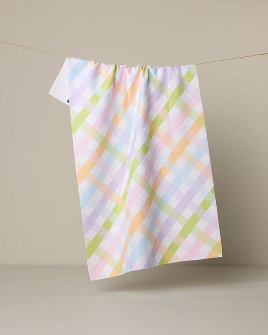 Geometry Spring Basket Tea Towel