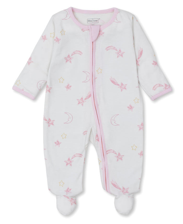 Kissy Kissy XGQ00952N Starry Sky Zipper Footie - Light Pink