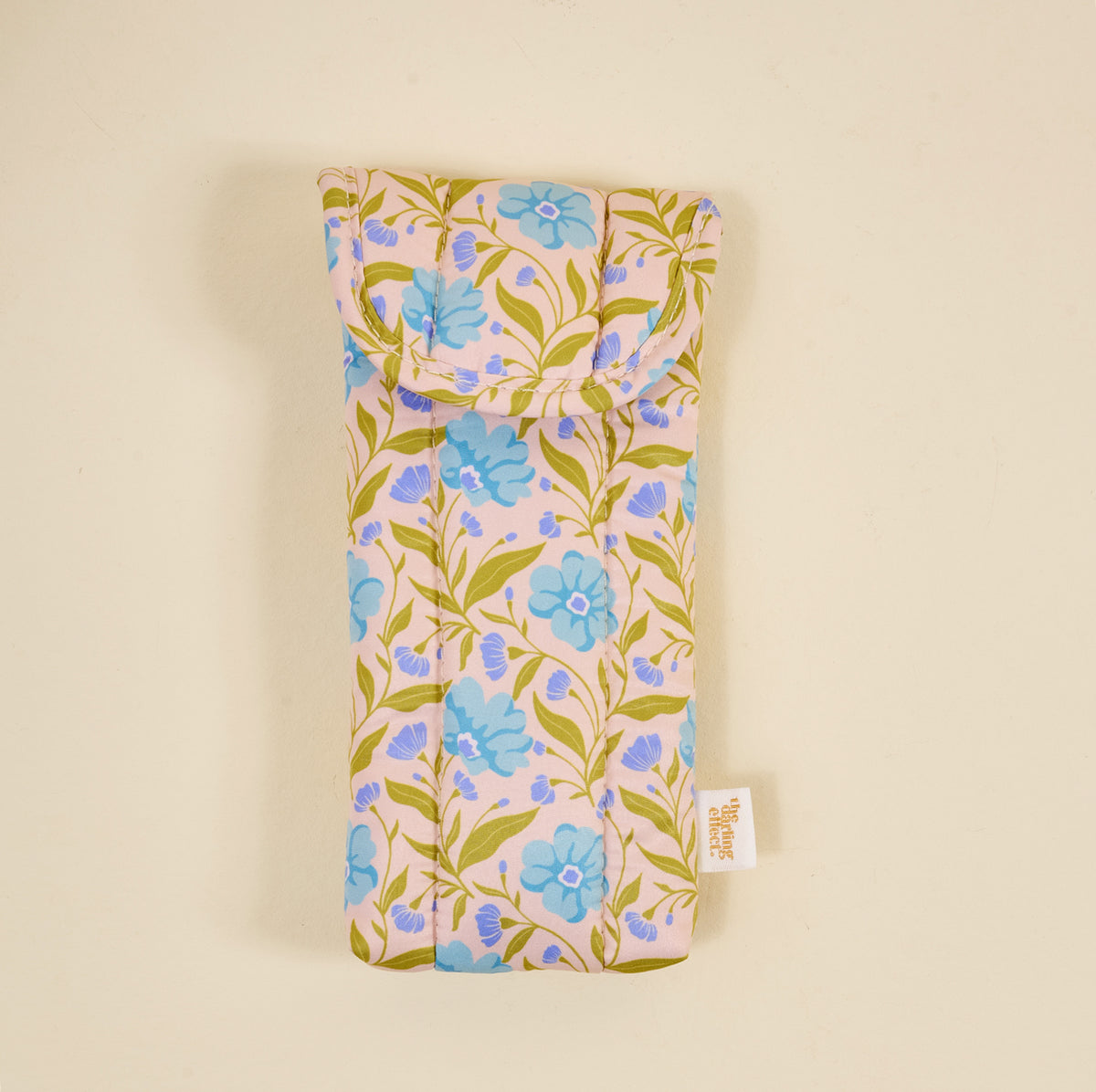 The Darling Effect YR-SGC-POPAQ Puffy Sunglasses Case - Poppin' Petals Aqua