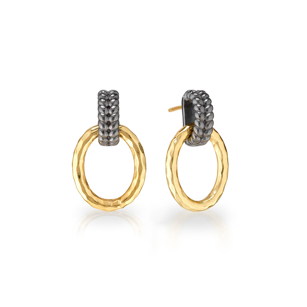 Juliska Capucine De Wulf ZCE03/010 Cleopatra Real Link Earring - Gold/Midnight