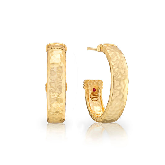 Juliska Capucine De Wulf ZCE08/710 Cleopatra Class Medium Hoop Earrings - Gold