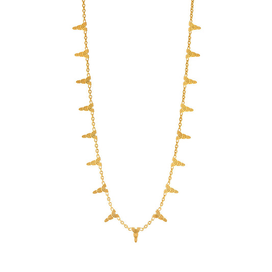 Juliska Capucine De Wulf ZCN09/710 Cleopatra Ra Necklace 16" + 2" - Gold