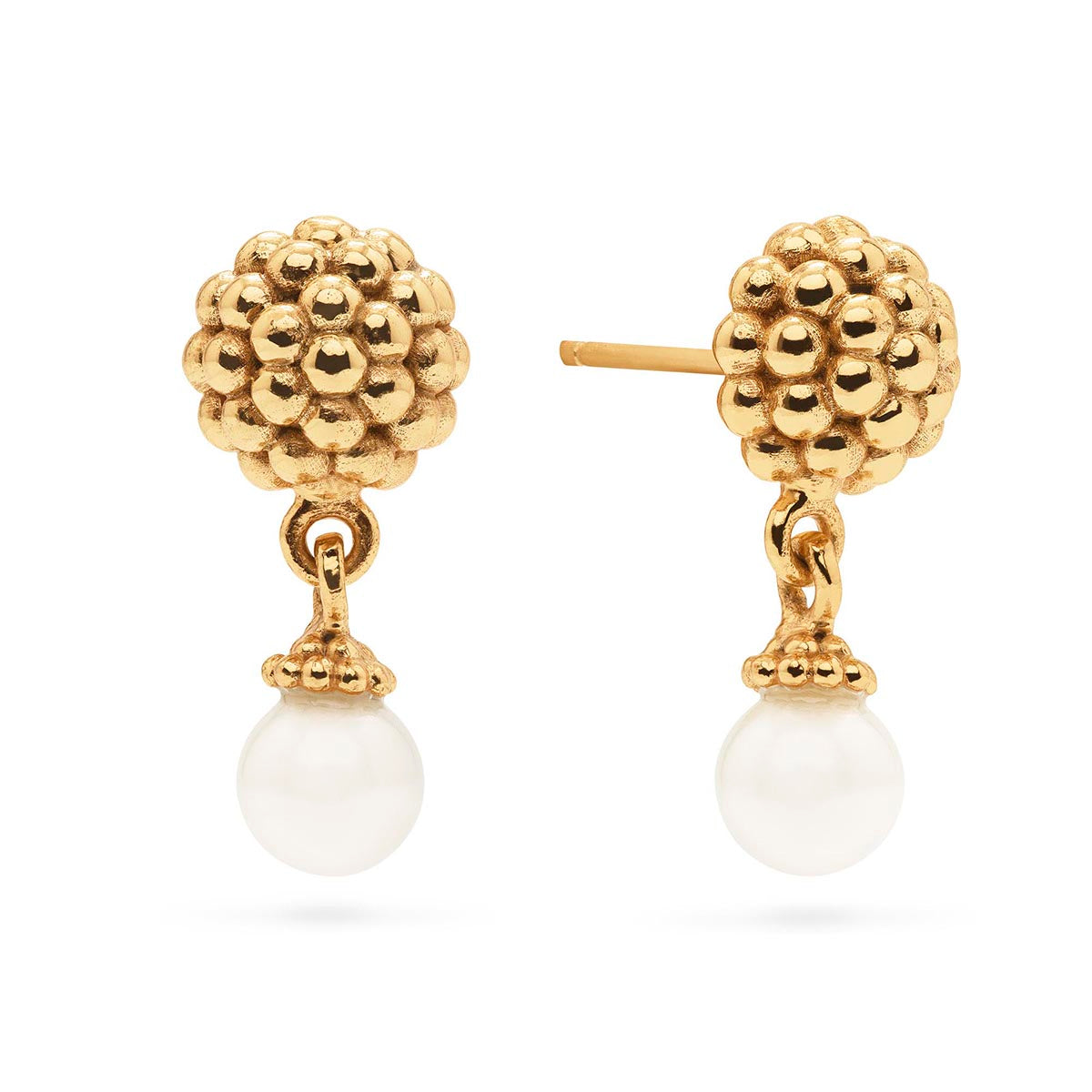 Juliska Capucine De Wulf ZYE10/710 Berry Drop Stud Earrings - Pearl