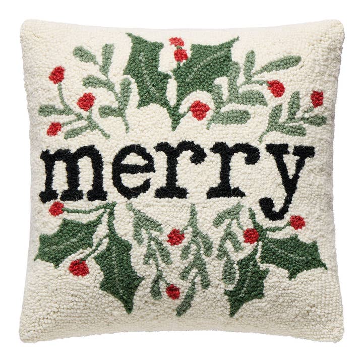 Peking Handicraft 31AV1231C16SQ Simple Merry Foliage Hook Pillow 16" x 16"