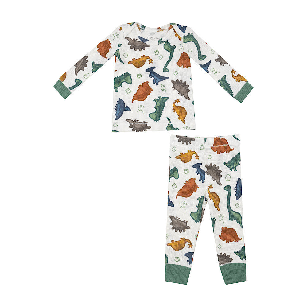 Angel Dear 171-F24-DIN Dino Rocks Long Sleeve Loungewear Set