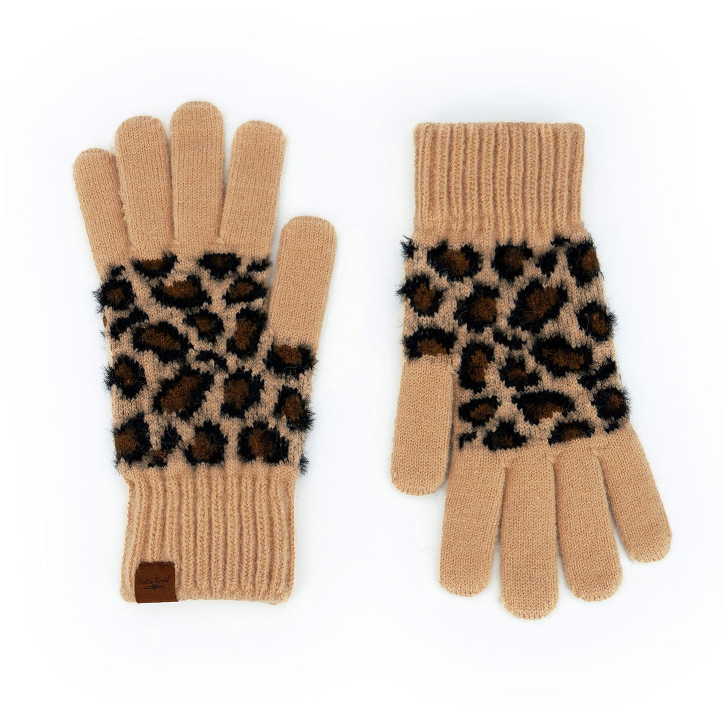 Britt's Knits BKSLGLV Snow Leopard Gloves