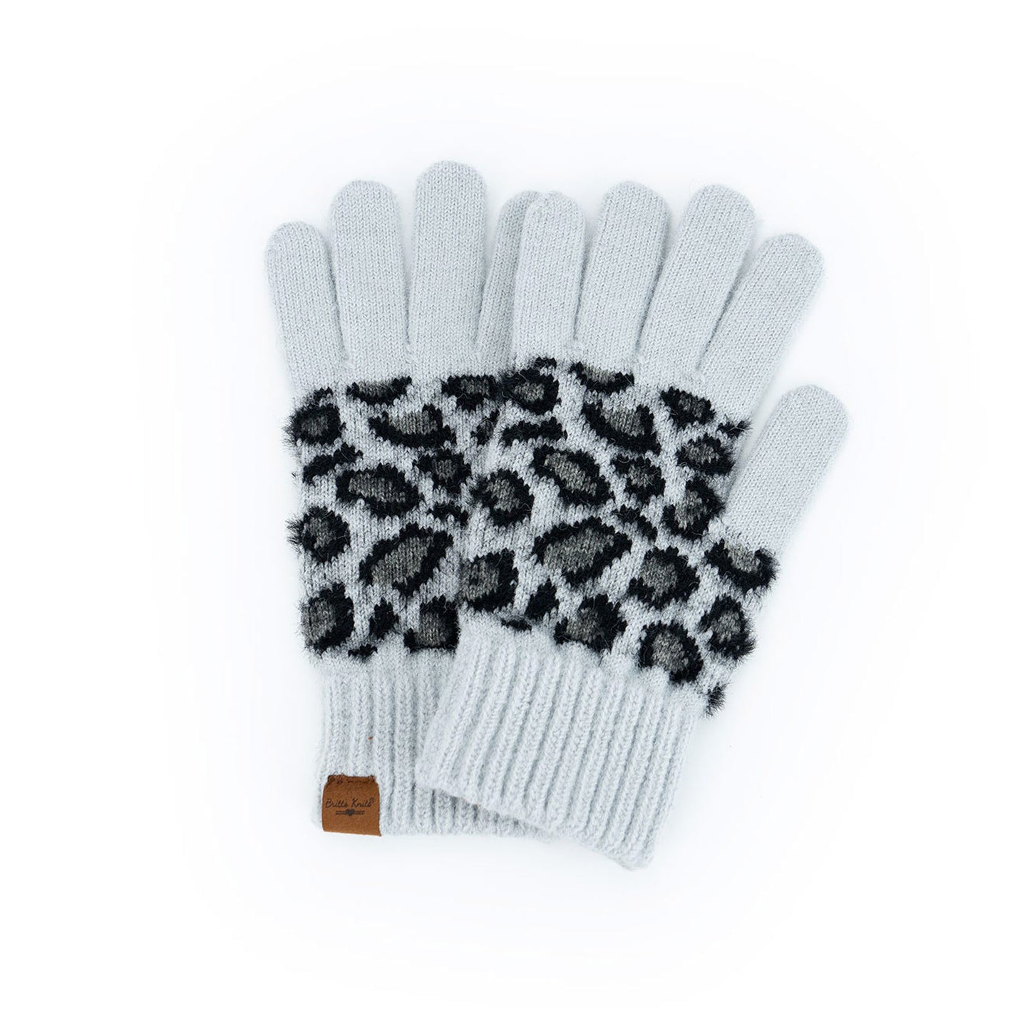 Britt's Knits BKSLGLV Snow Leopard Gloves