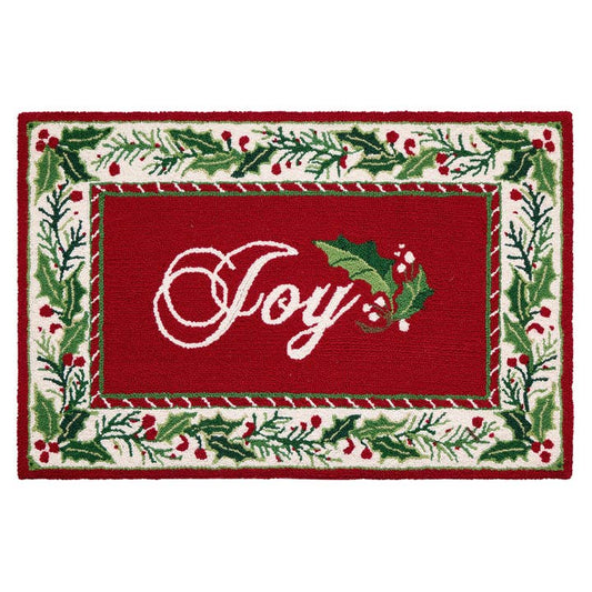 Peking Handicraft 31SERX521C03 Christmas Joy Hook Rug