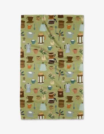 Geometry Coffee Lover Tea Towel