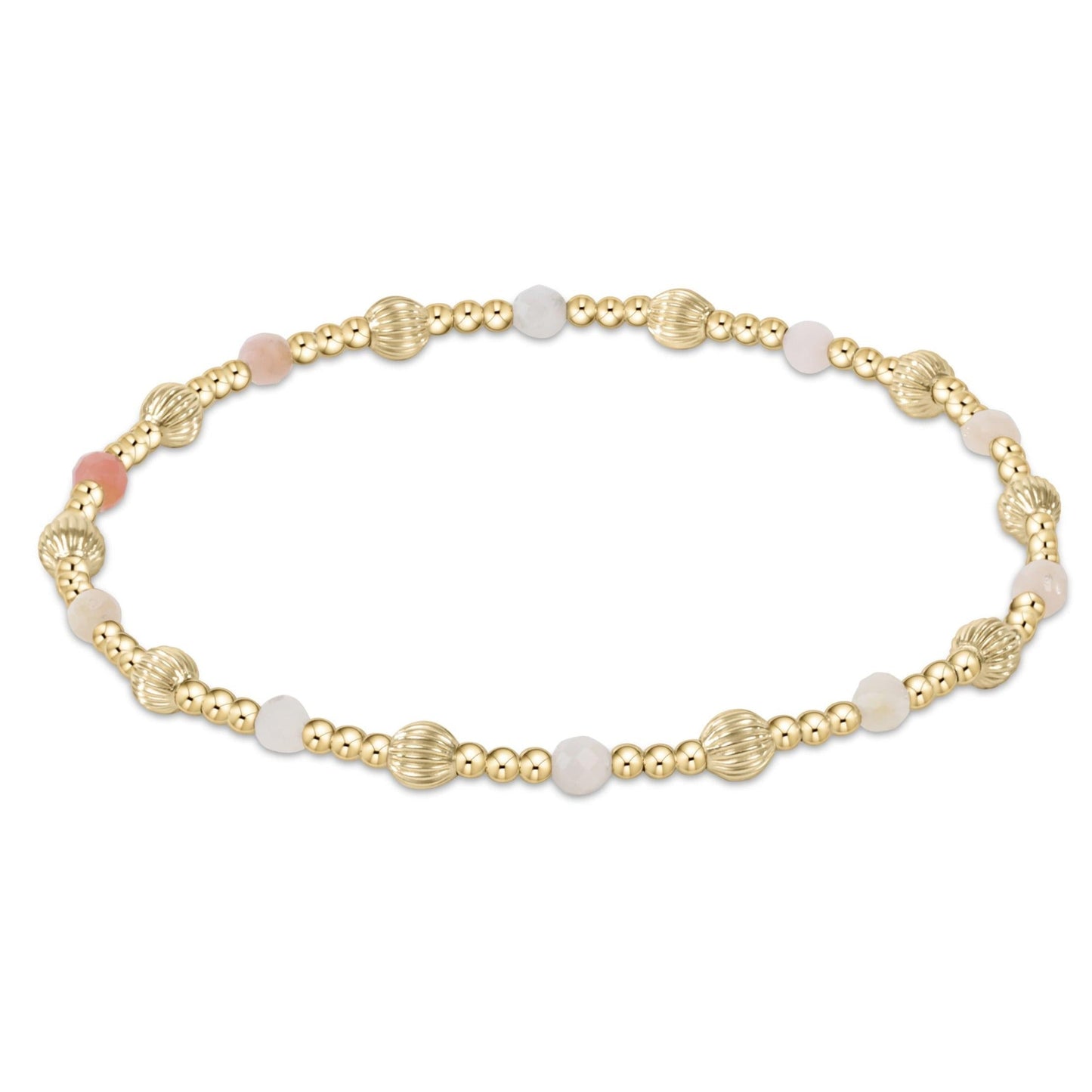 enewton Gemstone Gold Sincerity Pattern 3mm Bead Bracelet