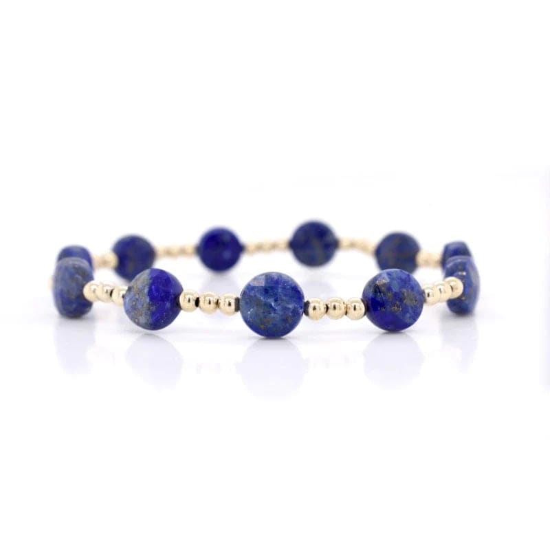 enewton BADG3LAP Admire Gold 3mm Bead Bracelet - Lapis