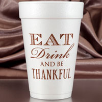 Print Appeal Thanksgiving Styrofoam Cups - Package of 10
