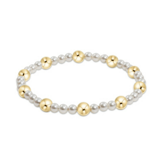 enewton BPESIN4PG6 Sincerity 6mm Gold Bracelet - Pearl