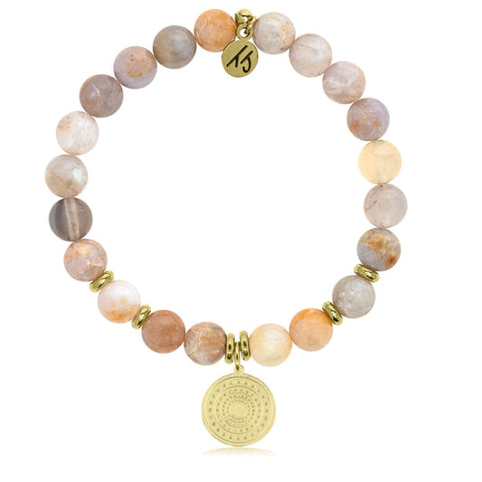 T. Jazelle Australian Agate Gemstone Bracelets - Gold Collection