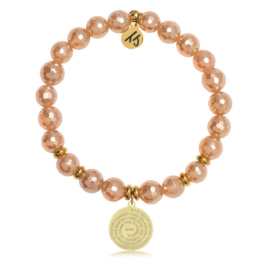 T. Jazelle Champagne Agate Gemstone Bracelets - Gold Collection