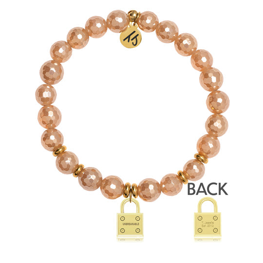 T. Jazelle Champagne Agate Gemstone Bracelets - Gold Collection