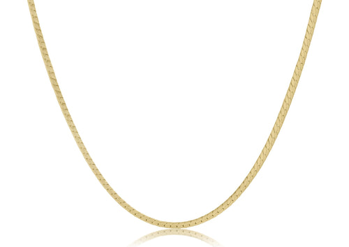 enewton N15HERG 15" Choker Herringbone Chain - Gold