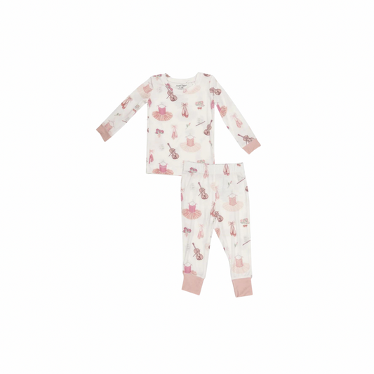 Angel Dear 171TF3BAE Ballet L/S Loungewear Set Toddler - Pink Multi