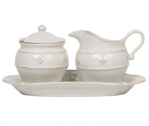 Juliska JA26SETX/W Berry & Thread Sugar and Creamer Set/3 Piece