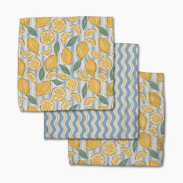 Geometry Lemon Waves Dishcloth