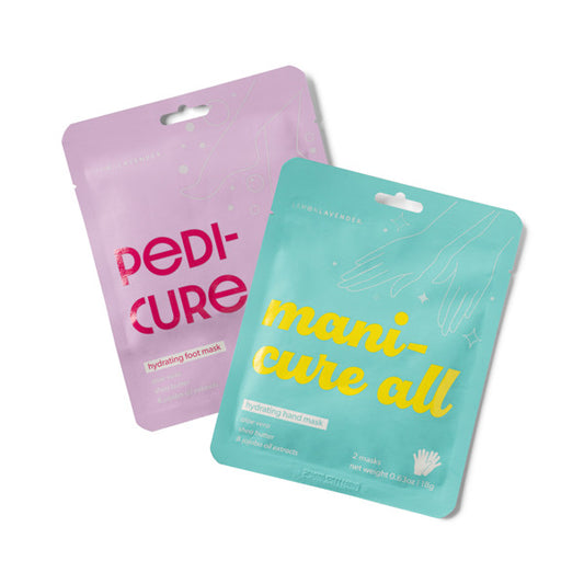 Lemon Lavender LLSO-FM Smooth It Over Moisturizing Hand & Foot Masks