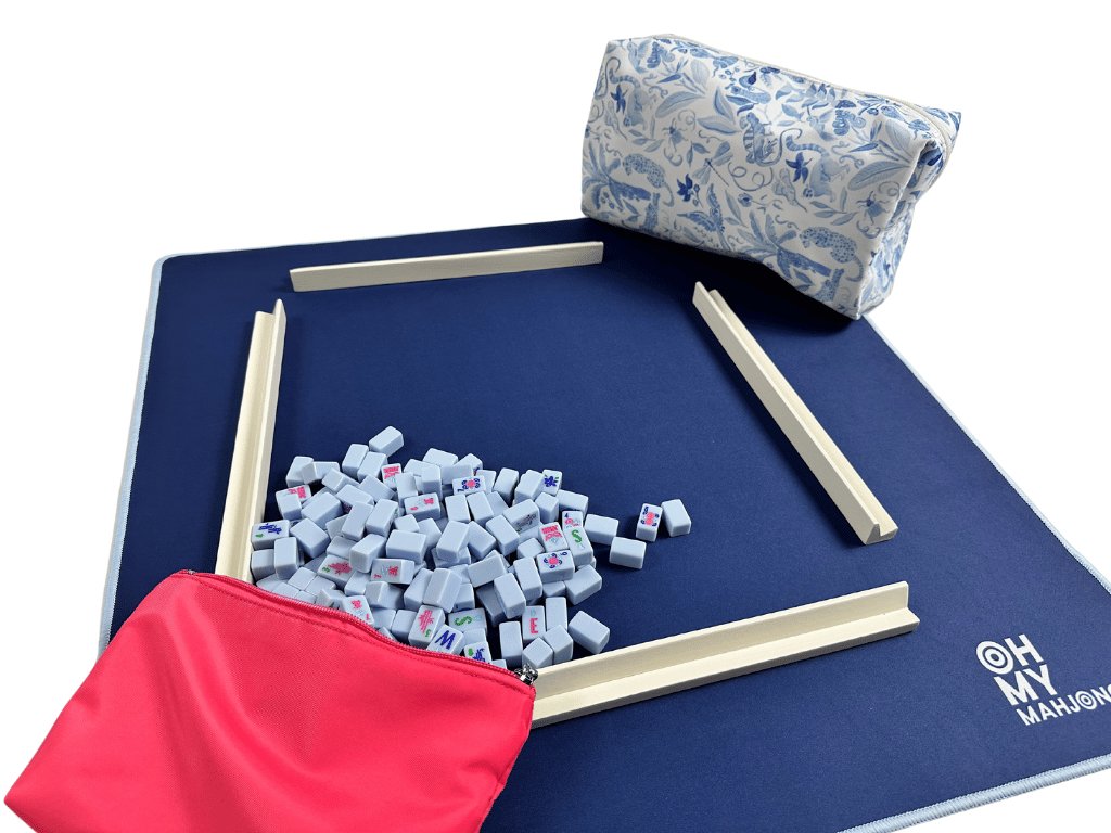 Oh My Mahjong Parisian Blue Mahjong Travel Set